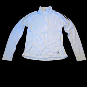 Adidas Full Zip Up Women’s Size M White Sweater